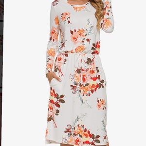 White and Floral Dress